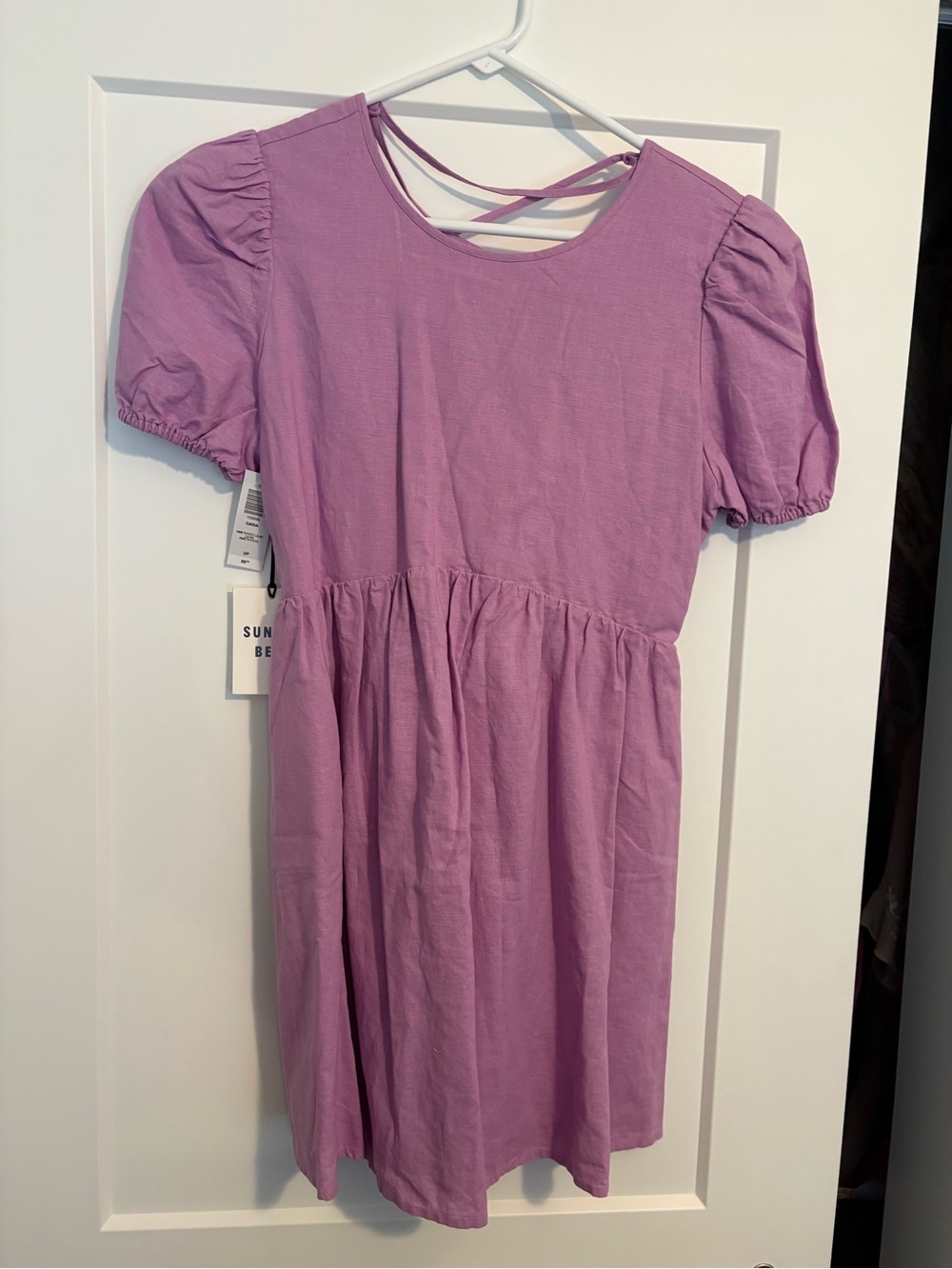 Sunday Best Lilac Tie-Front Dress